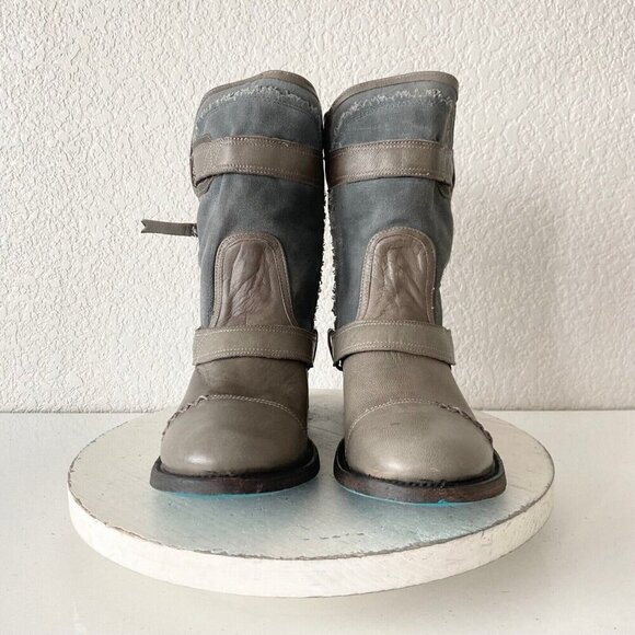 NEW Lane DUSTOFF Womens Cowboy Boots 8.5 Gray Western Cowgirl Ankle Short Bootie - Picture 5 of 11